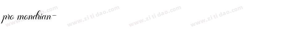 pro mondrian字体转换